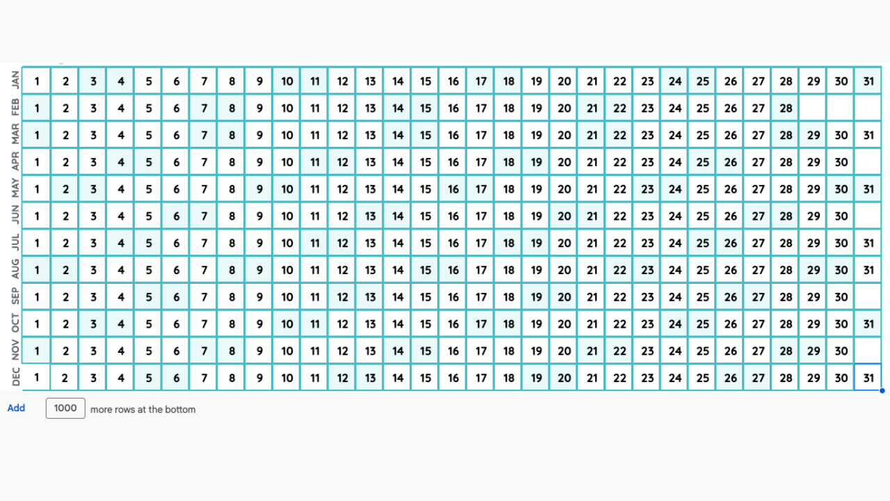 Mini Compact Calendar