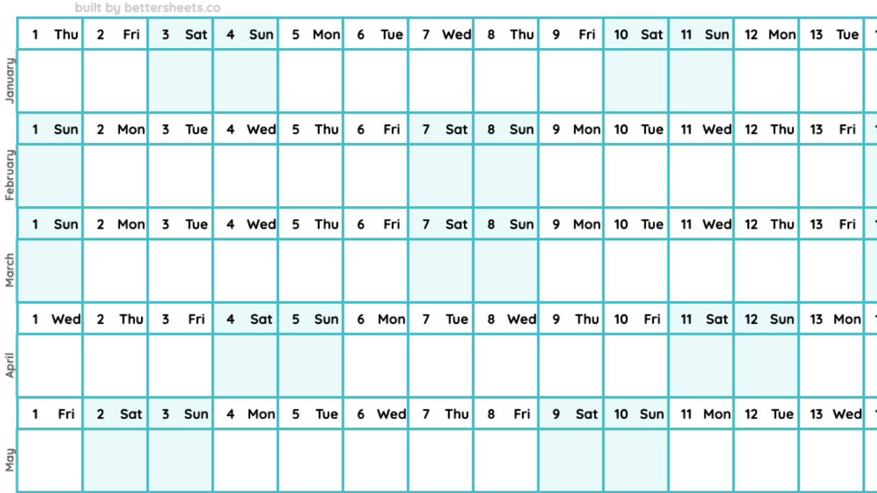 Tiny Layout Calendar